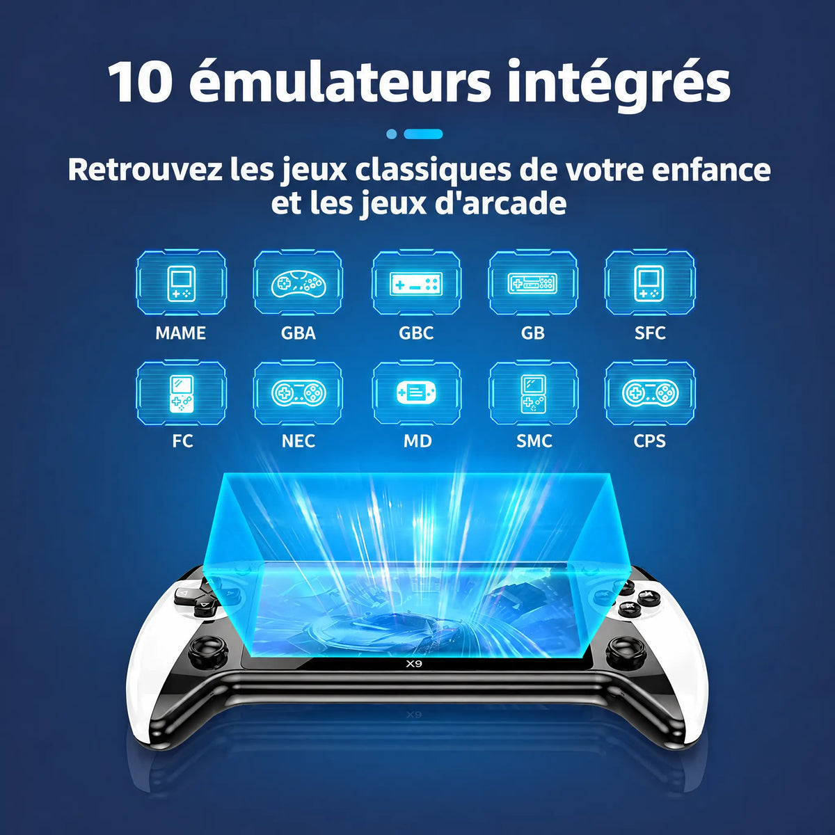 La console X9 -  Plus de 20.000 jeux intégrés