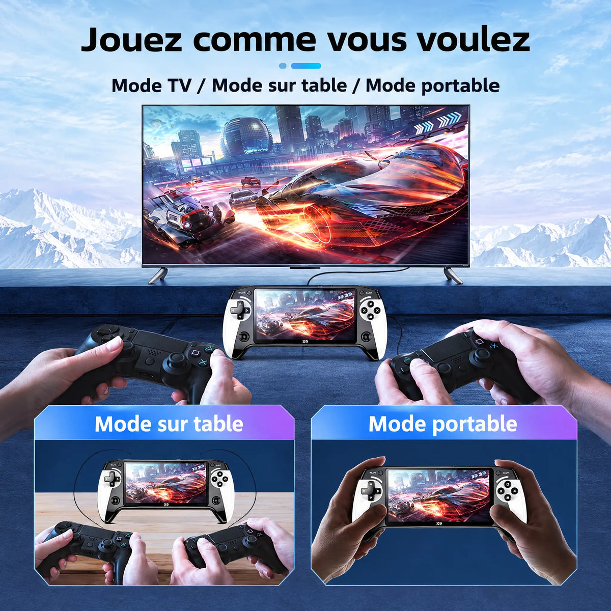 La console X9 -  Plus de 20.000 jeux intégrés
