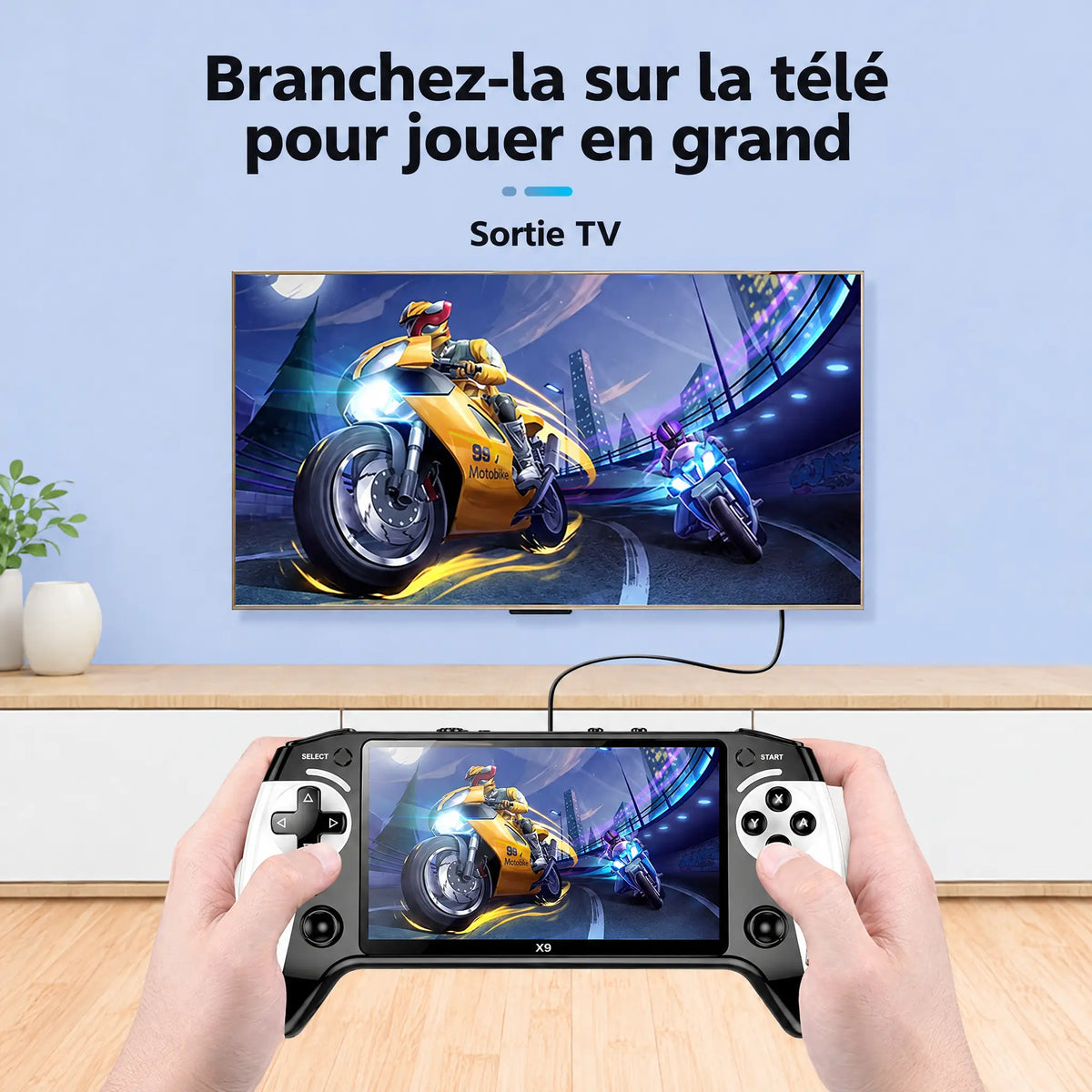 La console X9 -  Plus de 20.000 jeux intégrés